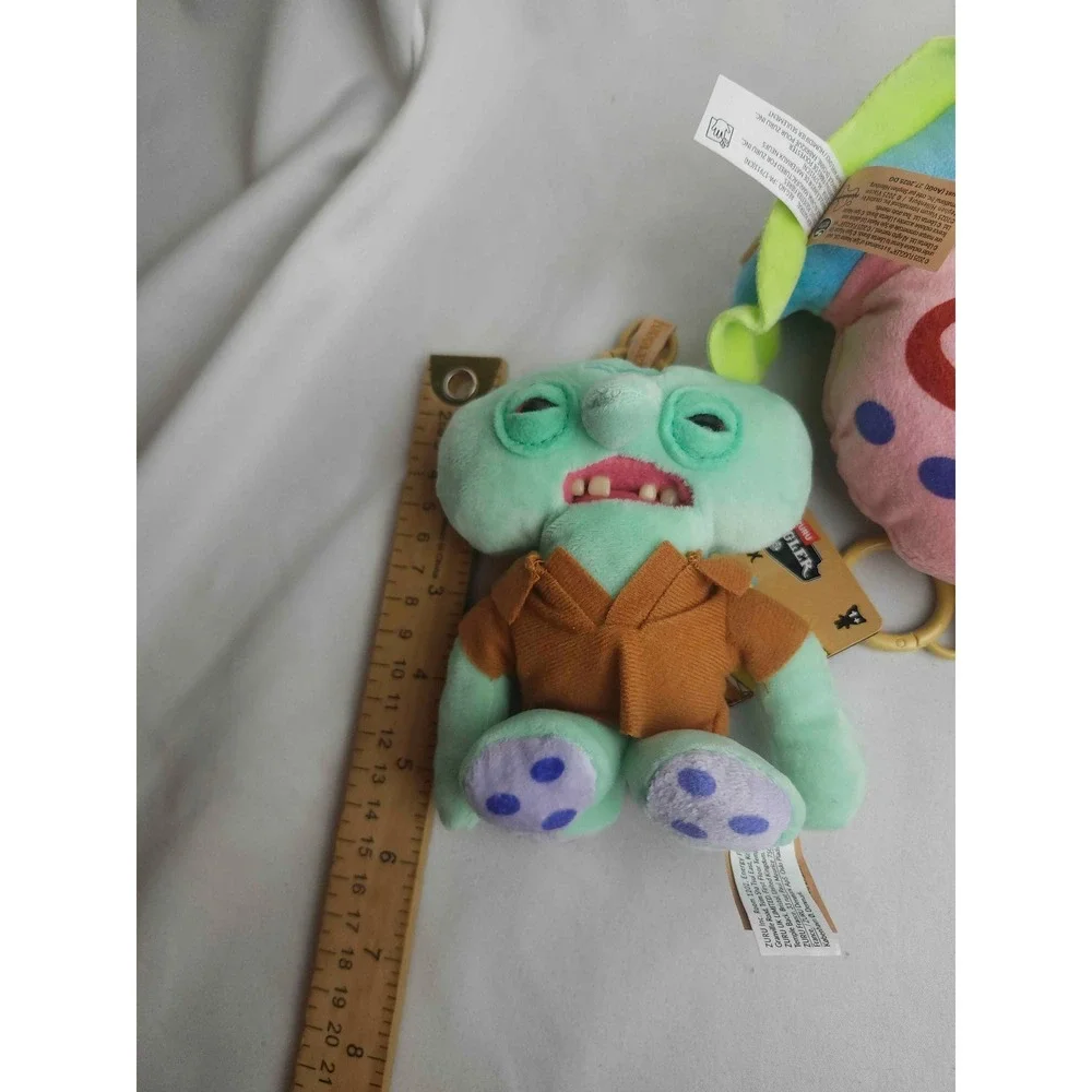 Zuru Fuggler SpongeBob SquarePants Gary and Squidward Plush Keyring Set NWT